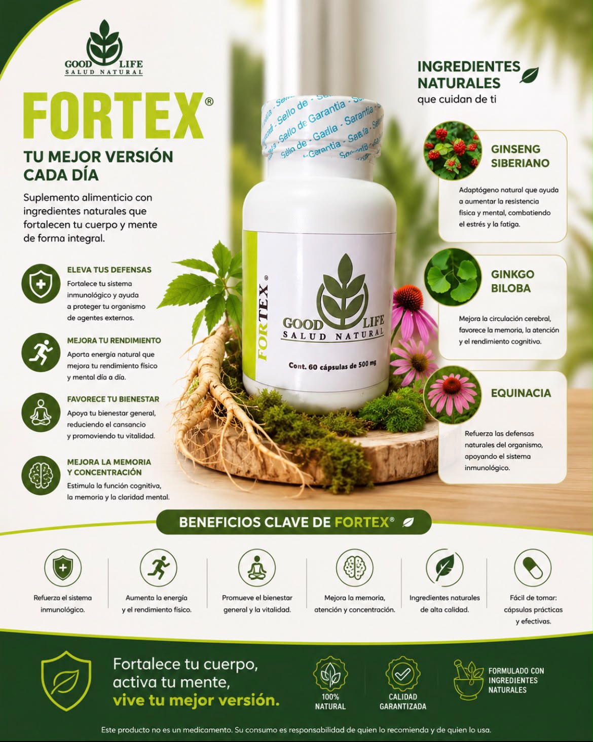 FORTEX® — Tu mejor versión cada día: energía, defensas y mente activa.